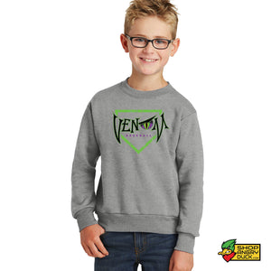 Venom Baseball Plate Youth Crewneck Sweatshirt