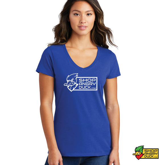 ShopAngryDuck.com Ladies V-Neck T-Shirt